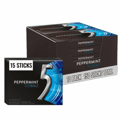 5 Gum x 10 sticks Cobalt Peppermint
