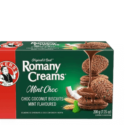 BAKERS ROMANY CREAMS 200g x 12 Mint