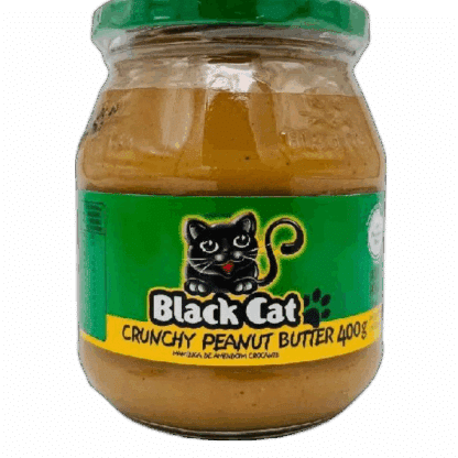 BLACK CAT CRUNCHY PEANUT BUTTER 400gx12